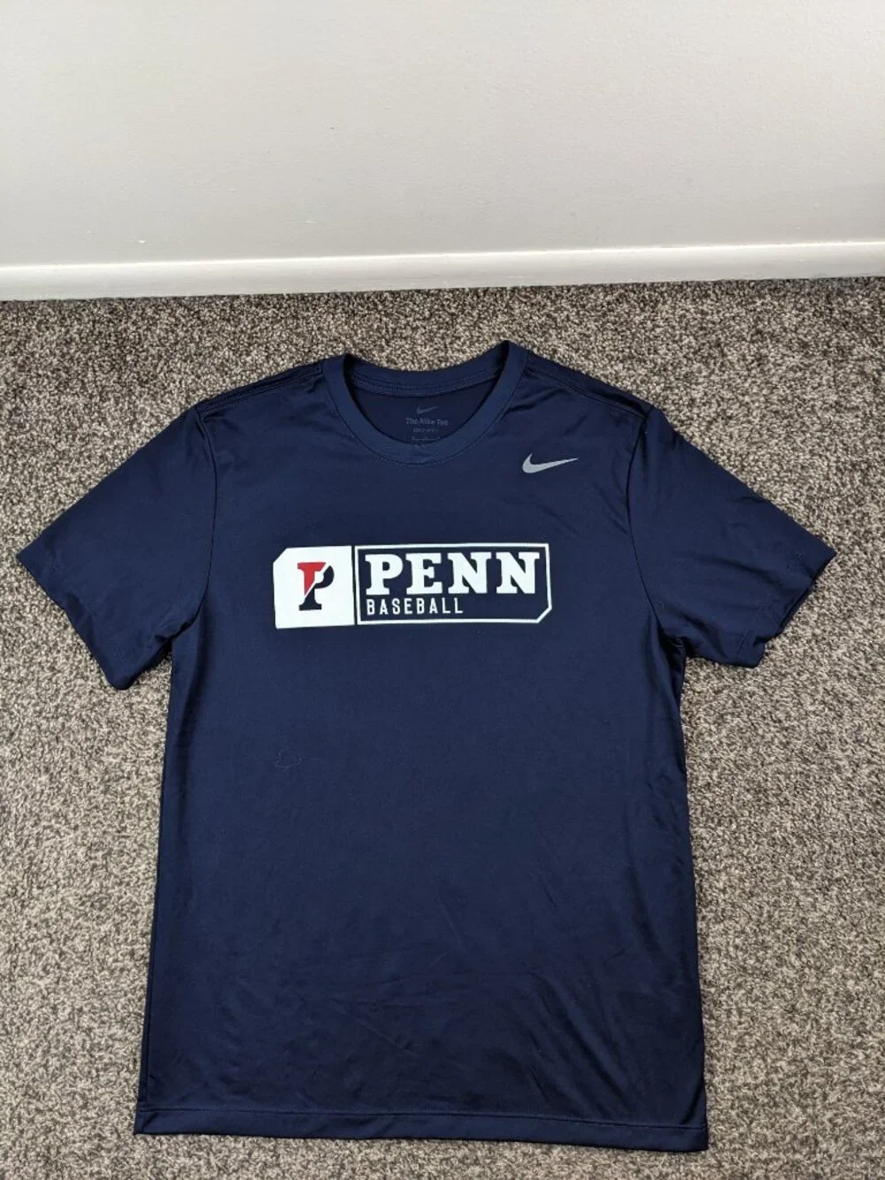 2025 Penn Quakers Baseball Shirt University Pennsylvania Nike Blue Mens Medium